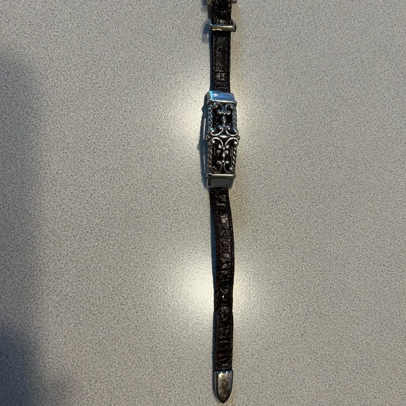 Brighton Brown leather and silver tone Bracelet Women’s - Picture 2 of 3